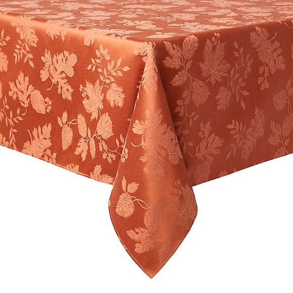 2 SPICE-color Autumn Medley Damask 60x104 inch Tablecloths (each seats 8 to 10) - Picture 12 of 12